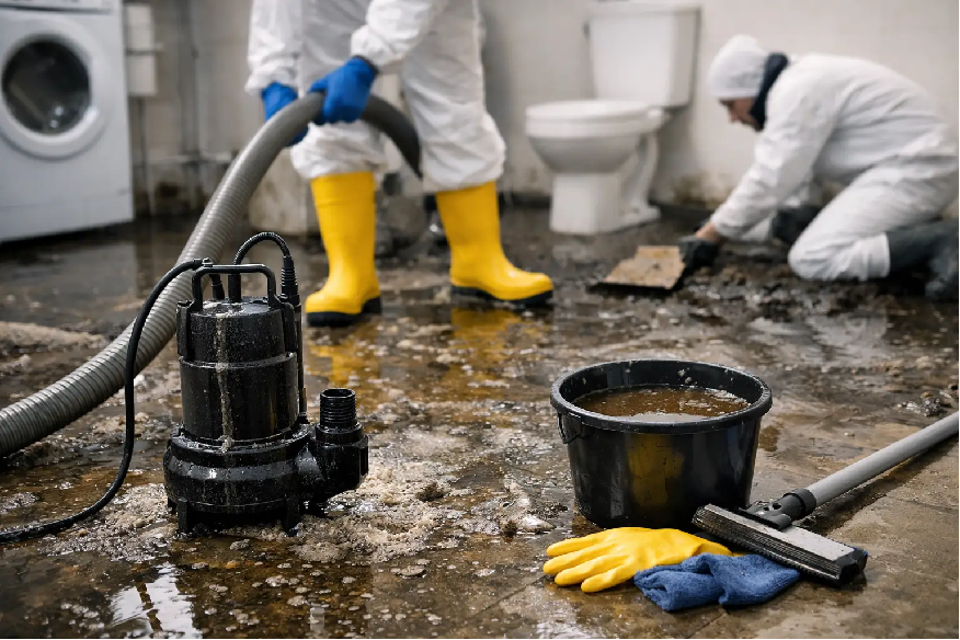 sewage damage cleanup
